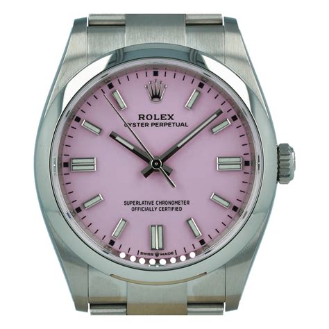 rolex oyster perpetual 36 pink|rolex oyster 36mm price.